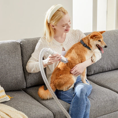 2 in 1 Pet Hair Furniture Vacuum and Professional Pet Grooming Kit