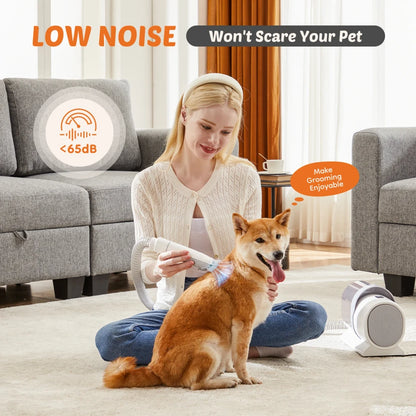 2 in 1 Pet Hair Furniture Vacuum and Professional Pet Grooming Kit
